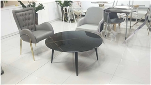 Italy Cararra White Round Marble Dining Table