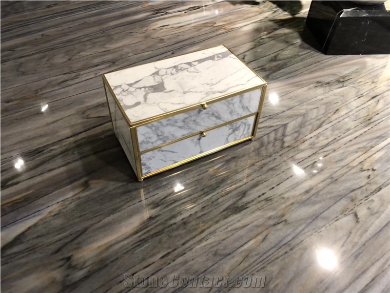 Modern Custom Design Marble Jewelry Box