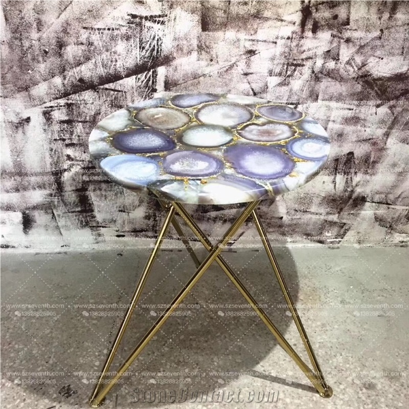 Natural Agate Furniture Dinning Table Marble