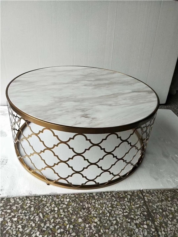Top Coffee Table with Marble Top