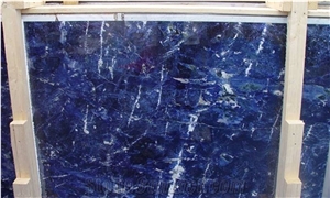 Blue Sodalite Brazil Marble Slabs, Tiles