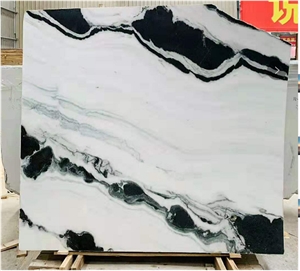 Panda White Marble Polished Slabs