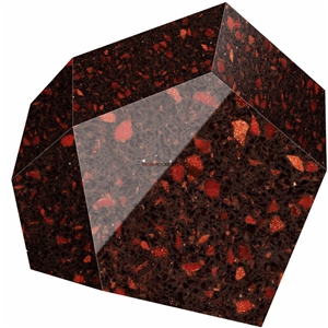 Foshan Red Quartz Stone Flooring Cut to Size Tiles