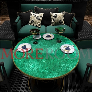 Green Malachite Round Table Top
