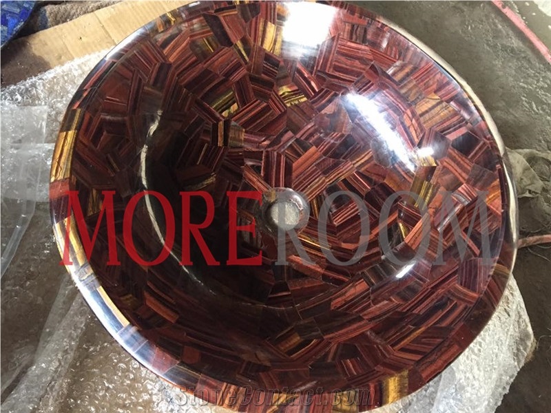 Red Tiger Eye Slab for Table Top