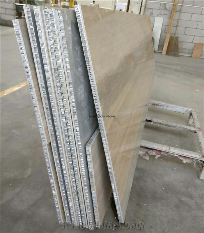 Wall Thin Travertine Beige Aluminum Panel Backer