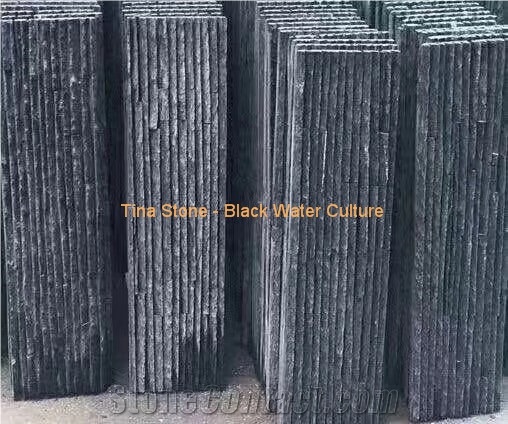 Black Water Culture Stone Building Ledge Wall