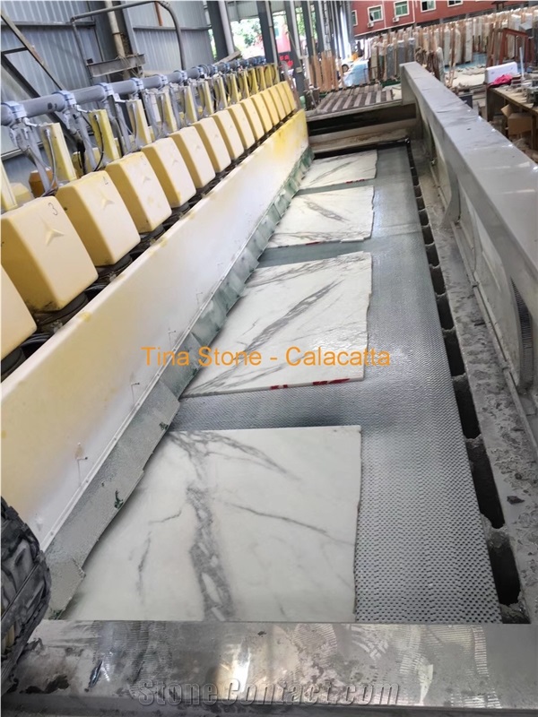 Calacatta White Marble Tiles Slabs Wall Covering