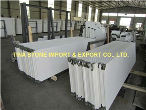 Crystal Nano Glass White Marble Slabs Tiles