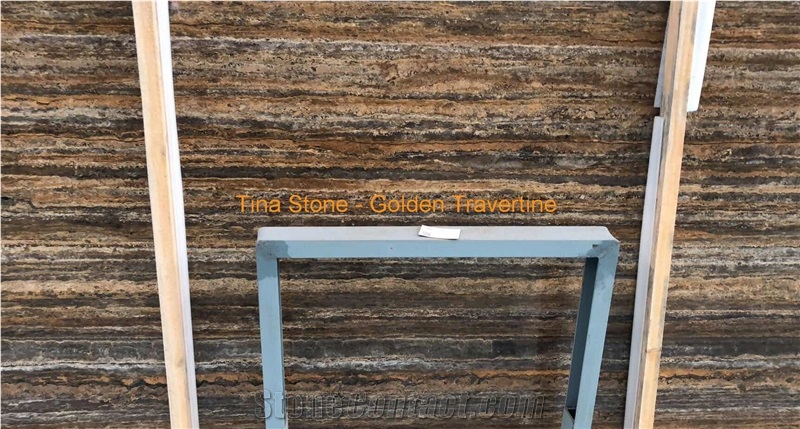 Golden Travertine Tiles Slabs Wall Floor Cladding