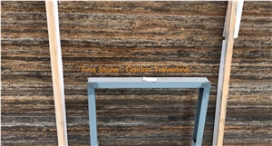 Golden Travertine Tiles Slabs Wall Floor Cladding