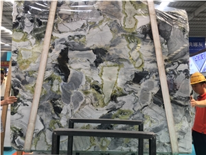 Green Ice Onyx Polished Tiles Slabs Floor Wall