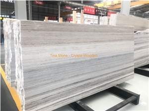 Polished Crystal Sand Wood Marble Slabs Tiles
