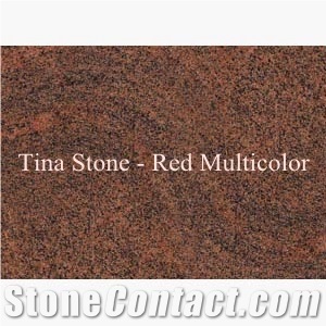 Red Multicolor Granite Polished Tiles Slabs Floor