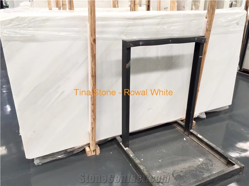 Rowal White Marble Slabs Tiles Floor Wall Cladding