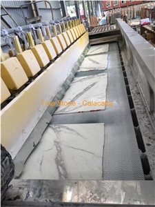White Calacatta Marble Tiles Slab Stone Wall Floor