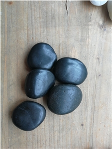 High Quality High Polished Black River Stone 5-7cm