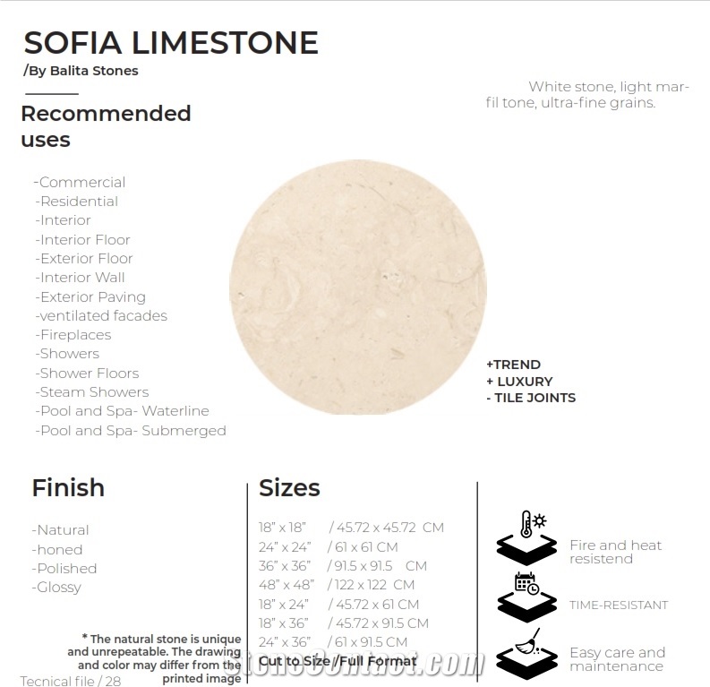 Sofia Limestone Tiles & Slabs