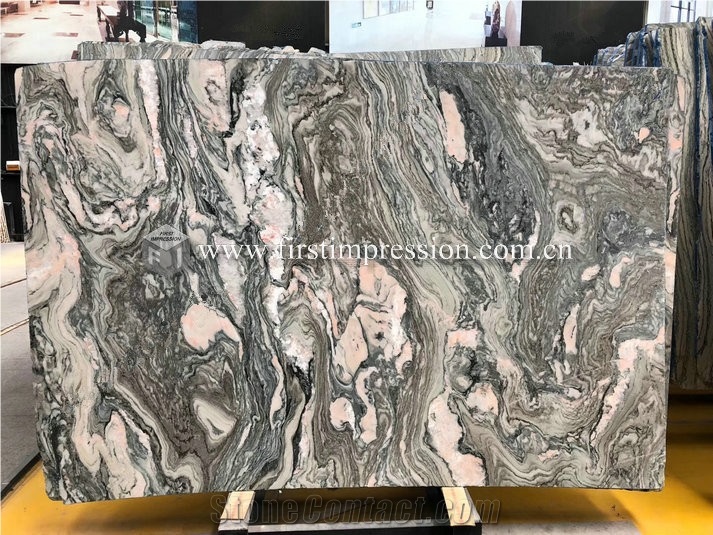 High Quality Water Cloudy Grey Marble Slabs