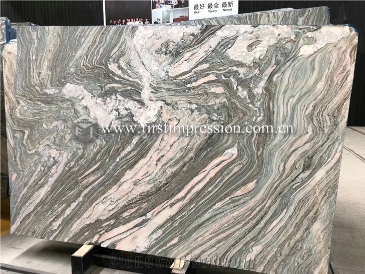 Hot Sale Water Cloudy Grey Marble Slabs