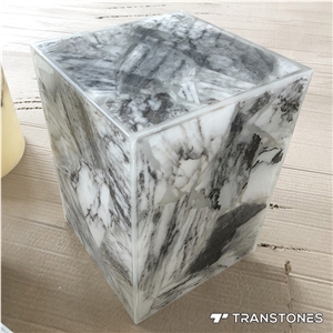 Backlit Artificial Stone Column Acrylic Lightbox