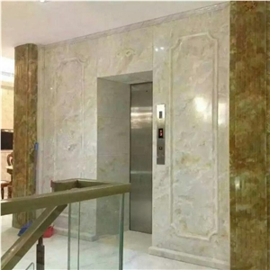 Faux Backlit Slab Stone Panel for Interior Decors