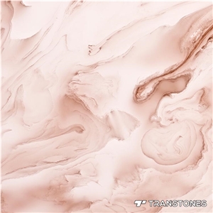 Pink Slab Artificial Stone Tiles for Wall Covering