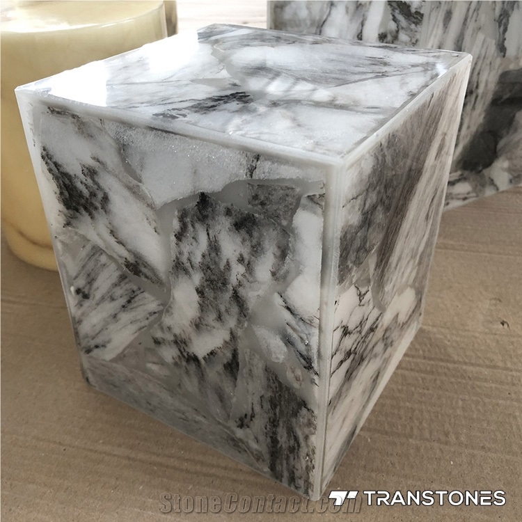 Translucent Artificial Stone Acrylic Onyx Column