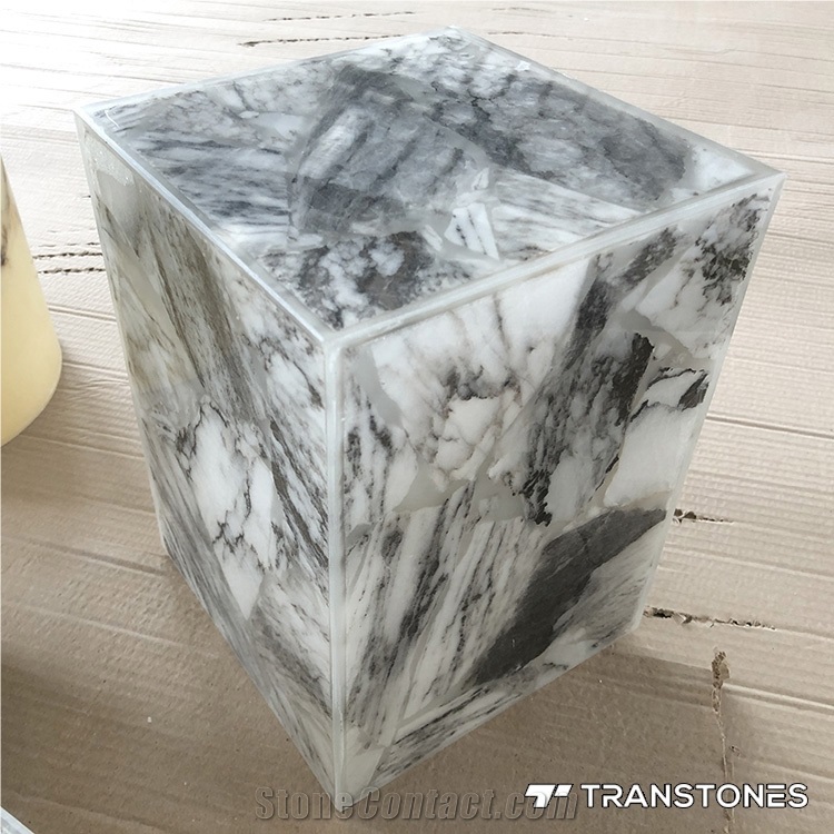 Translucent Artificial Stone Acrylic Onyx Column