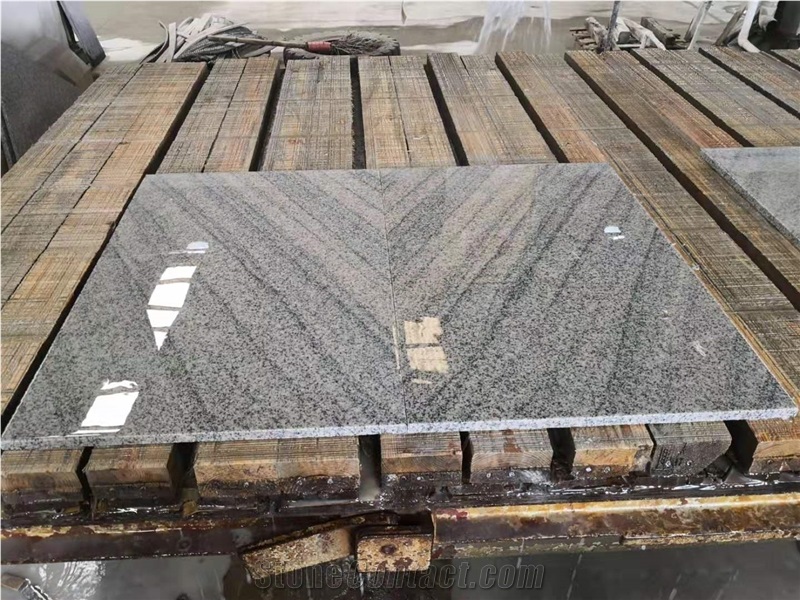 China Viscont White Granite Slab Machine Cut Tiles,Floor Tiles,Wall Cladidng Airport Project