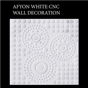 Afyon White  Marble - 3D Cnc Wall Panels