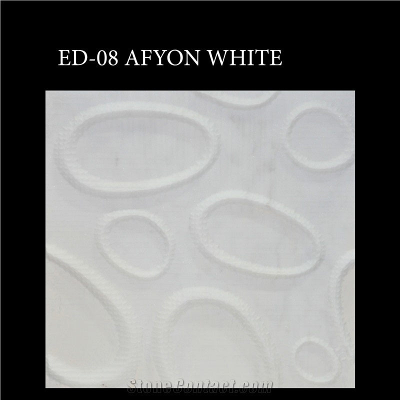 Afyon White  Marble - 3D Cnc Wall Panels