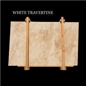 Light Travertine and White Travertine Slabs