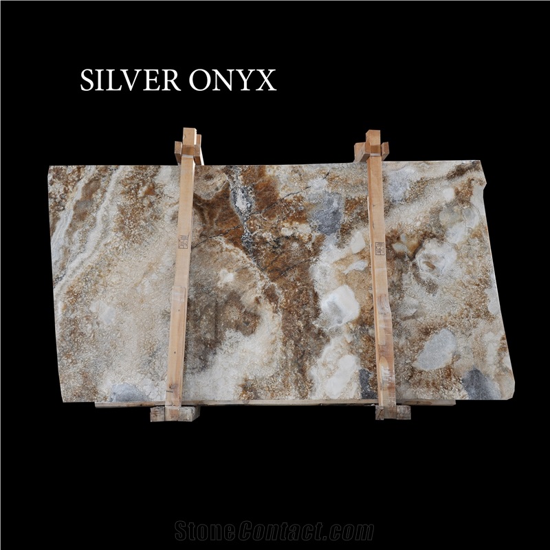 Silver Onyx Slabs, Gold Onyx