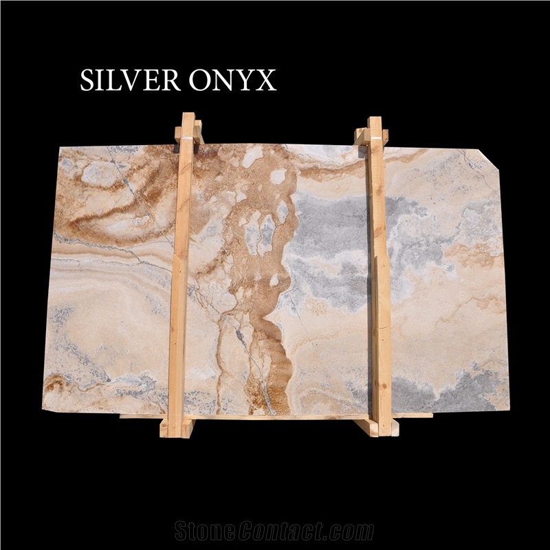 Silver Onyx Slabs, Gold Onyx