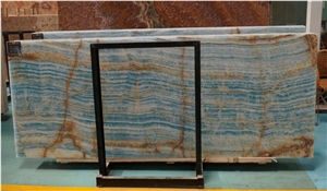 Blue Onyx Slabs for Hotel Home Wall Decoration