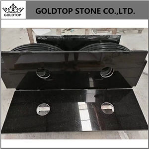 India Polished Absolute Black Granite Countertops