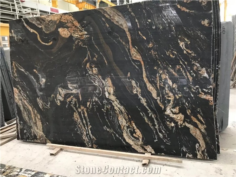 High Quality Cosmic Black Granite Slabs