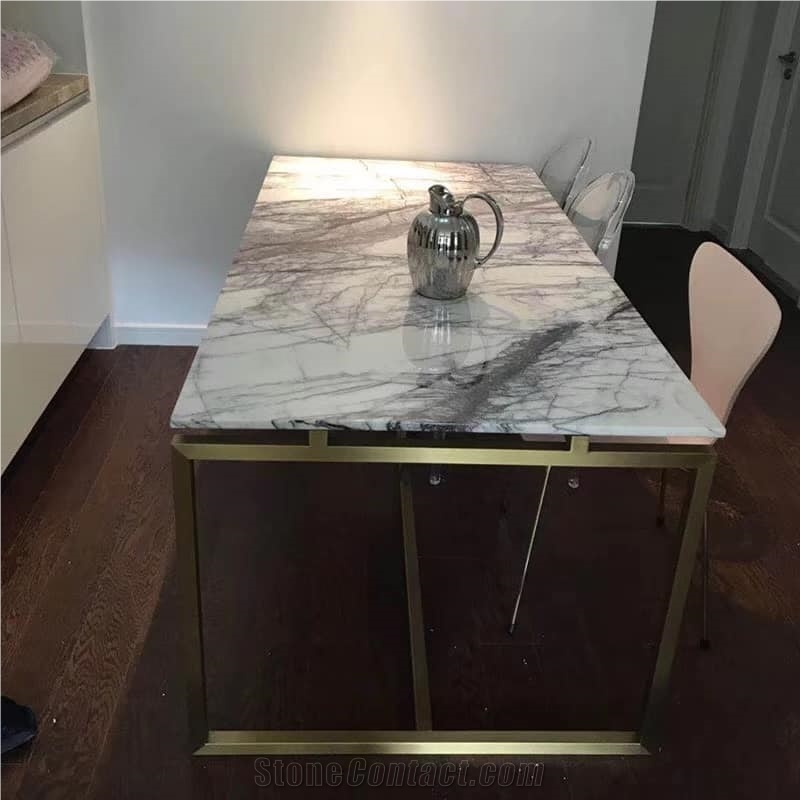 Lilac,White Marble Table,Stone Furniture