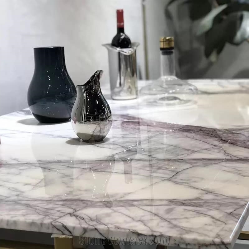 Lilac,White Marble Table,Stone Furniture