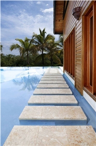 Coralina Gold Coral Stone-Golden Coral Stone Pool Steps