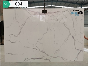 Artificial Ink Seepage Bianco Calacatta Marble