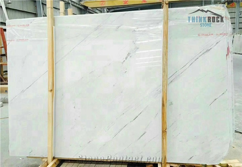 New Polaris Bianco Marble Slab Wall, Floor Cover
