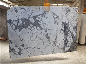 Invisible Gray Marble Slabs, Iceberg Blue Marble