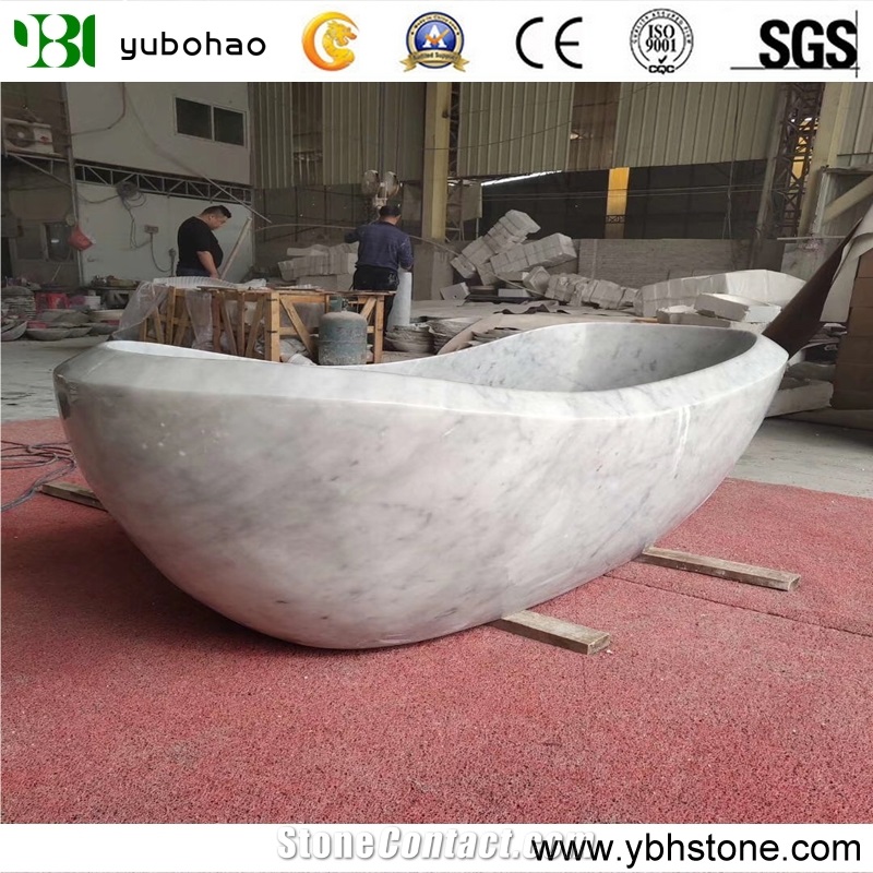 Bianco Carrara/White Marble Bath Tubs for Bathroom