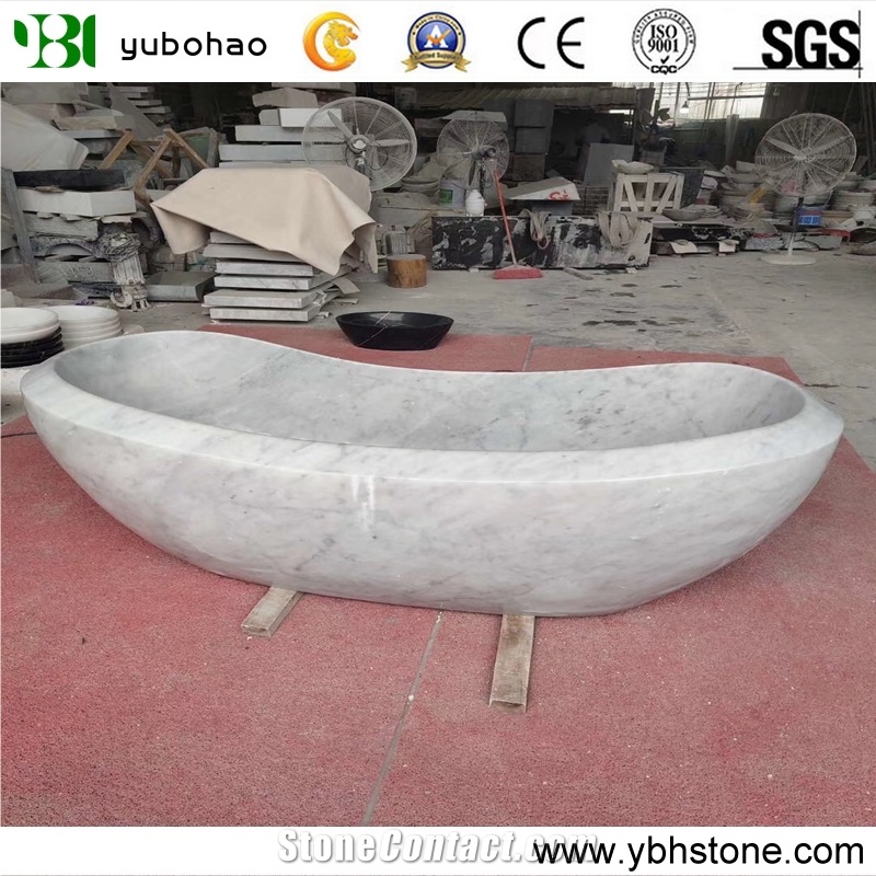 Bianco Carrara/White Marble Bath Tubs for Bathroom