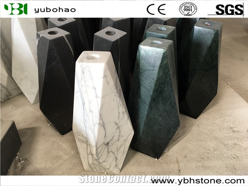 Bianco Carrara/White Marble Vase for Home Decor