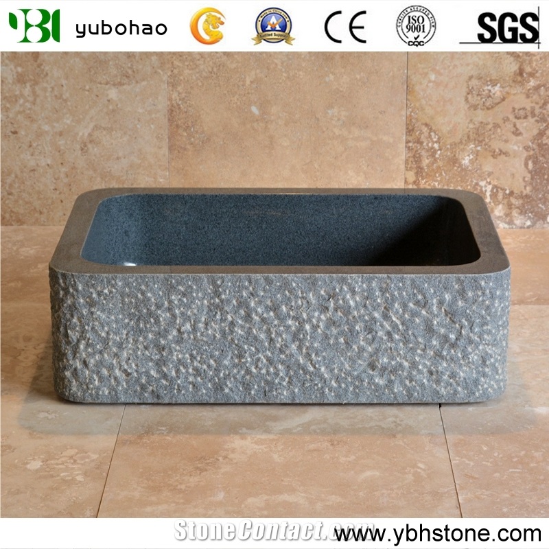 Blue Stone/Limestone Vessel Bowl Of Bathroom