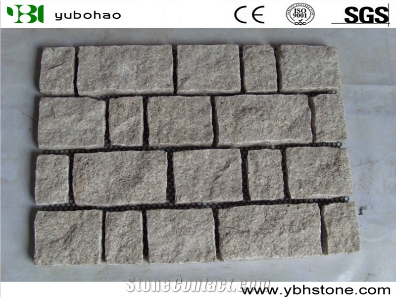 Cheap Granite Of Mech Backed Cobble Stone Outdoor