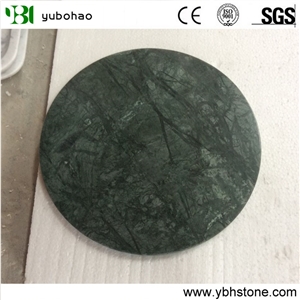 Dark Green/Honed Marble Serving Plate for Kitchen